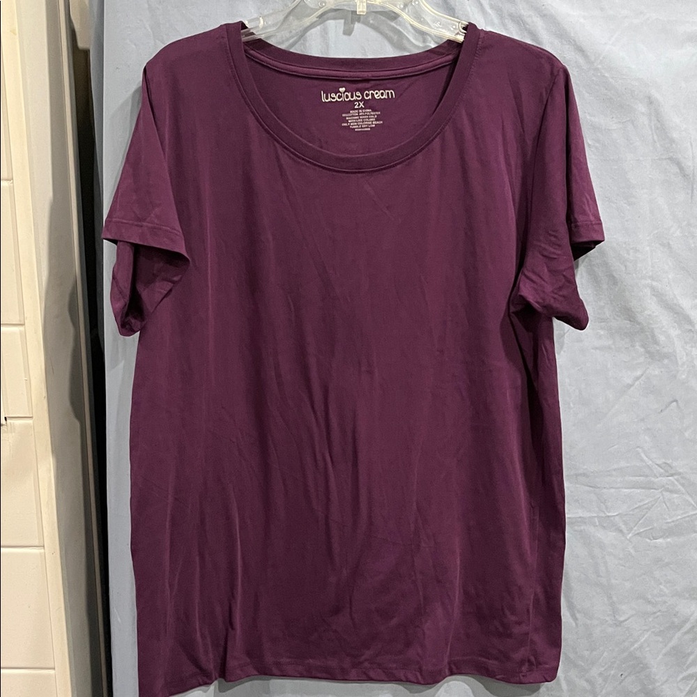Luscious Cream Purple T-Shirt size 2X